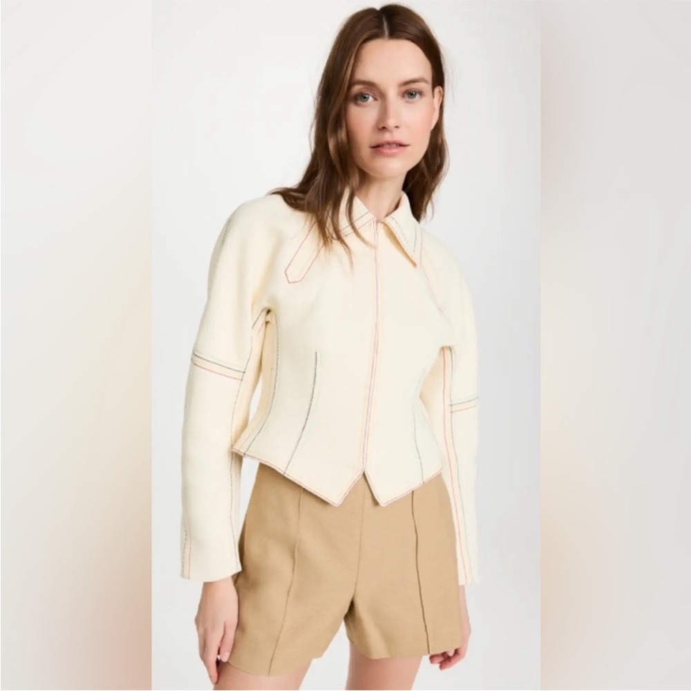Like new TORY BURCH Cotton Twill Jacket - Neutrals $998 6 - Picture 5 of 16